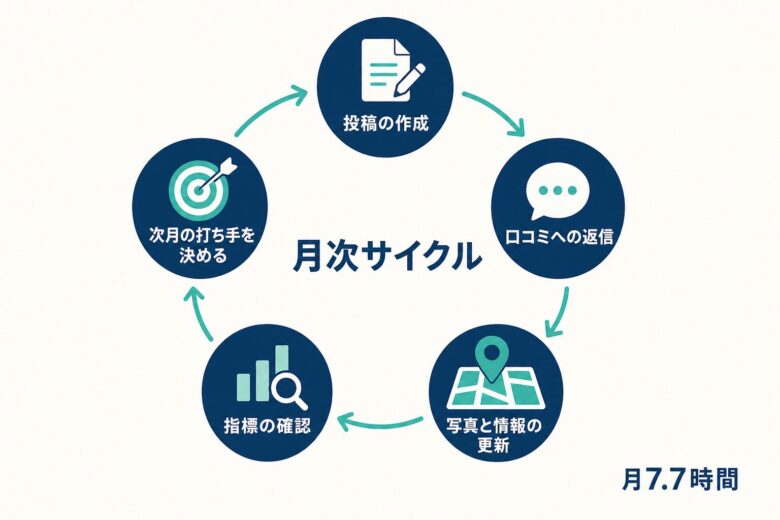 MEOコンサルティングの月次サイクル
