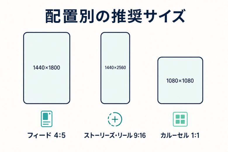 Meta広告の配置別の推奨サイズと縦横比