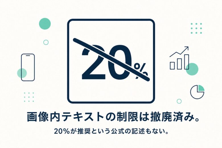 Meta広告の画像内テキスト20%ルールは撤廃済み