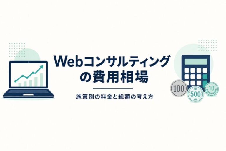 Webコンサルティングの費用相場と総額の考え方