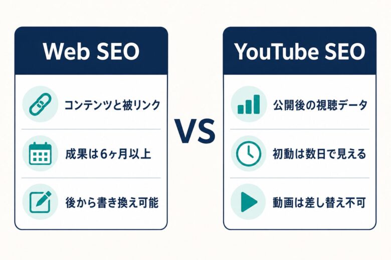 Web SEOとYouTube SEOの違い