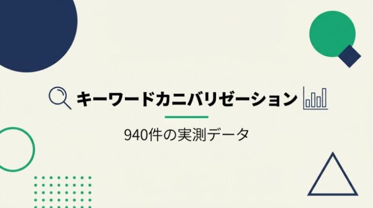 キーワードカニバリゼーション:940件実測