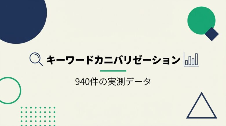 キーワードカニバリゼーション：940件実測