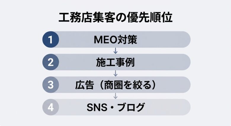 工務店の商圏内集客における予算配分の優先順位