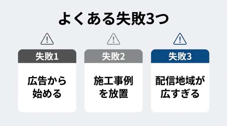 工務店集客でよくある失敗パターン3つ