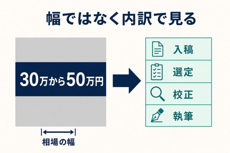 コンテンツマーケティング費用は幅ではなく内訳で見る