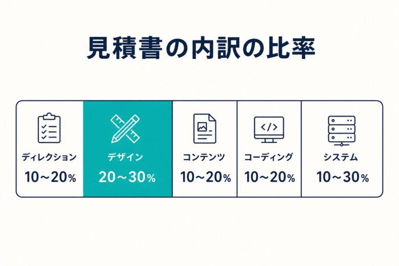 ホームページ制作の見積書の内訳比率