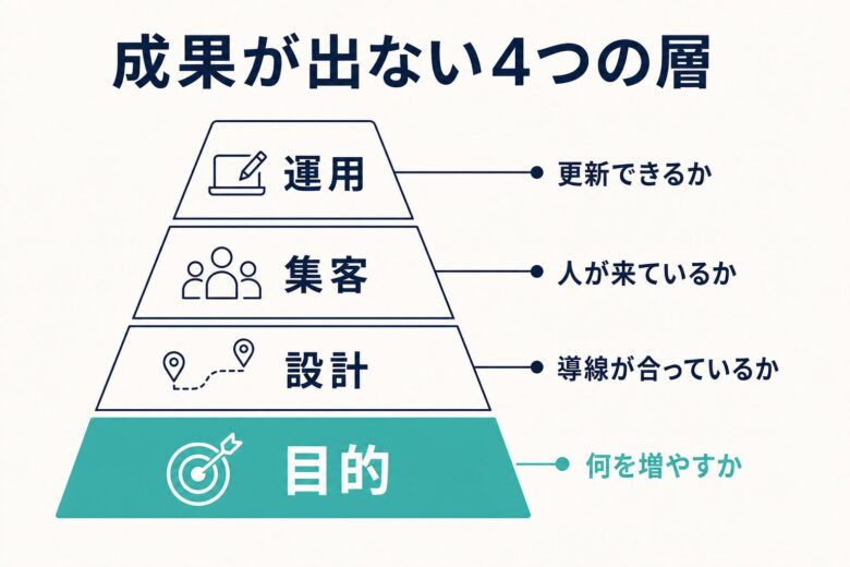 サイトの成果が出ない4つの層