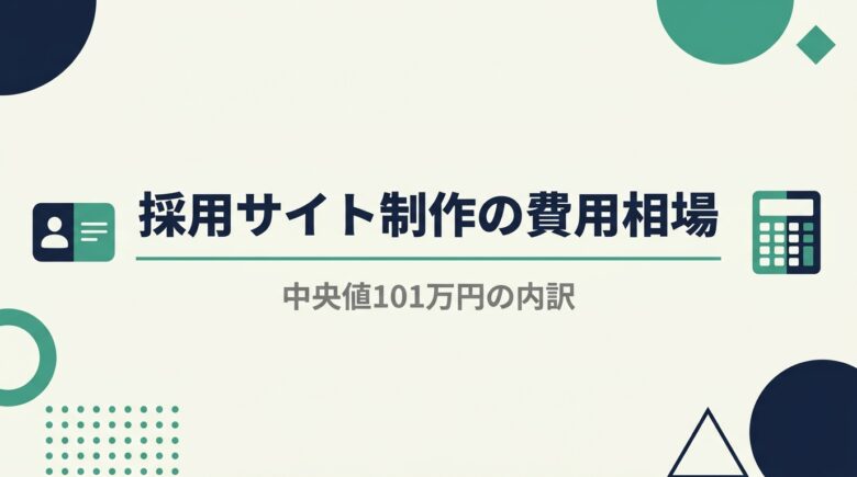 採用サイト制作の費用相場、中央値101万円の内訳