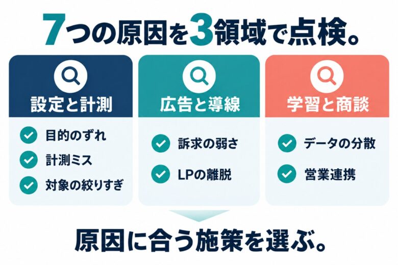 Facebook広告で成果が出ない7つの原因と改善策